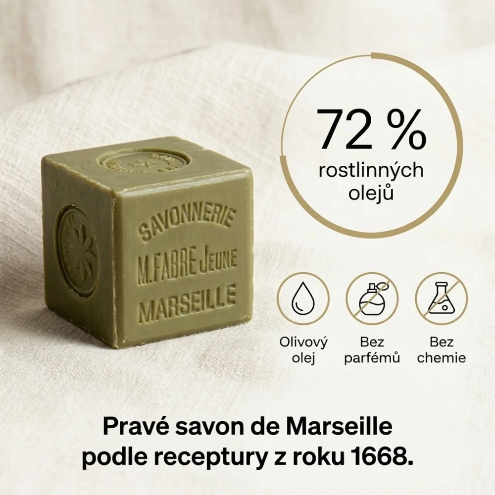 Marseillské mýdlo z olivového oleje 400 g ve fólii