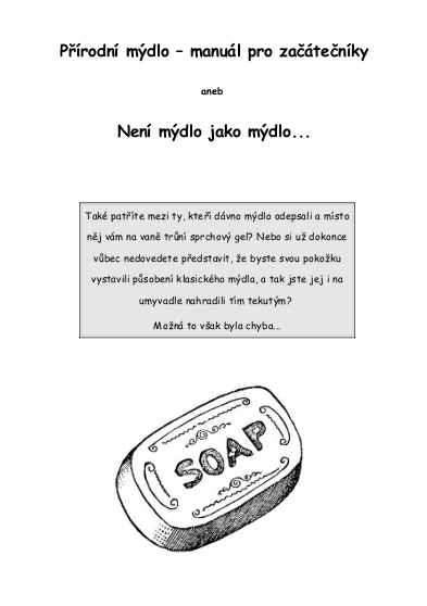 NÁŠ MANUÁL O MÝDLECH - tištěná verze