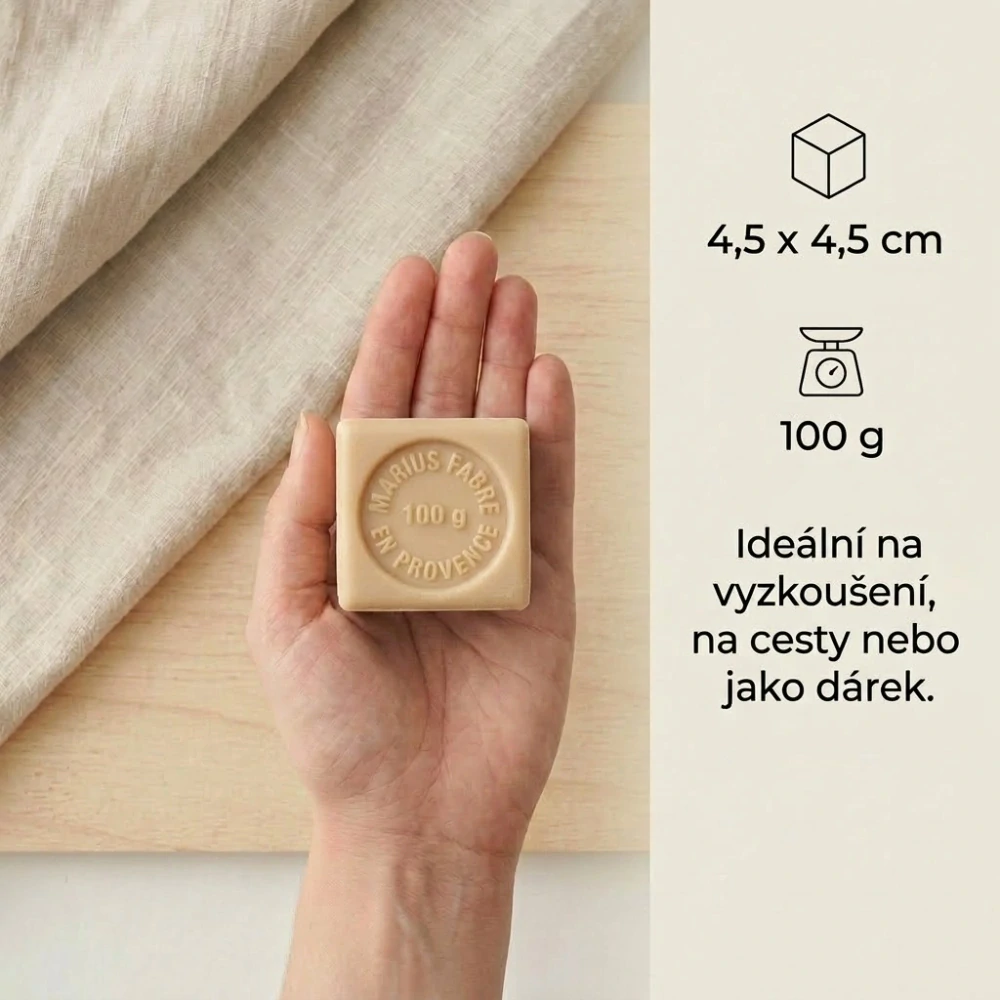 Marseillské mýdlo ze slunečnicového oleje 100 g v papírové krabičce