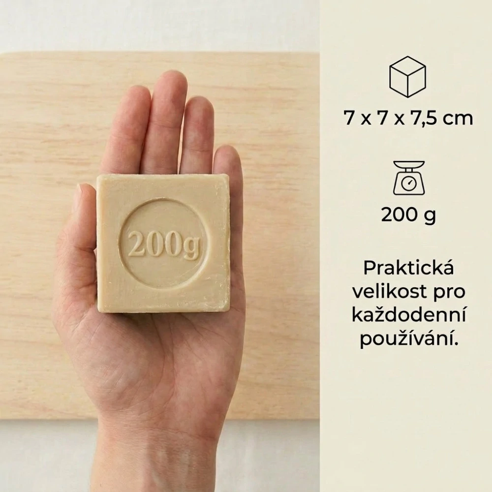 Marseillské mýdlo ze slunečnicového oleje 200 g ve fólii