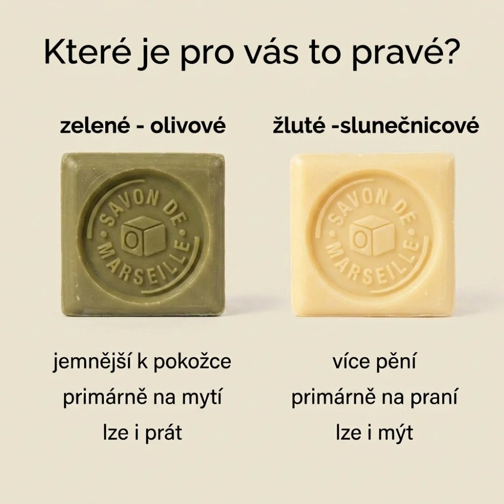 Marseillské mýdlo z olivového oleje 40 g v papírové krabičce